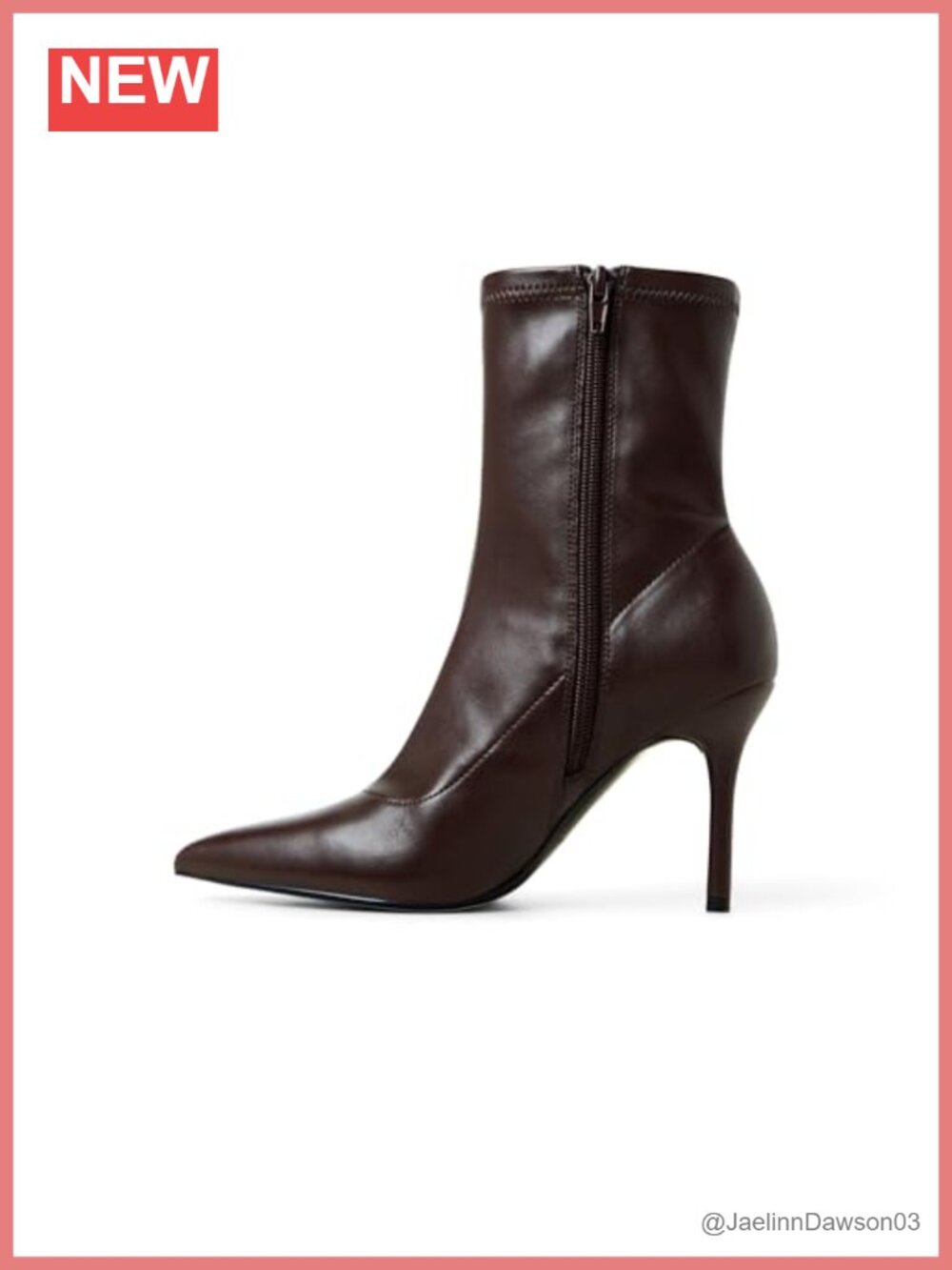 Women's Ankle Boots Pointed Toe Stiletto Heel Zip Closure PU Leather